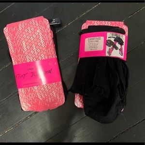Betsy Johnson pink footless snakeskin tights